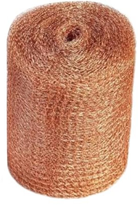 Kupfergeflechtrolle, Kupfergeflecht, Stoffblocker mit Kupferfüllung, Schneckennetz-Rolle, Kupferfüllung, Stoffblocker, rostfrei, reiner Kupfer-Pflanzenschutz für Mäuse, Schnecken, Schneckenbekämpfung