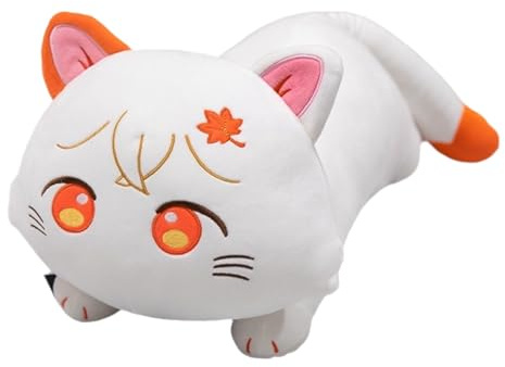 KUKUShining Genshin Kaedehara Kazuha Katzen Plüschkissen, Puppe Impact Plushies Kissen Katze Kuscheltiere for Gamer Geschenk