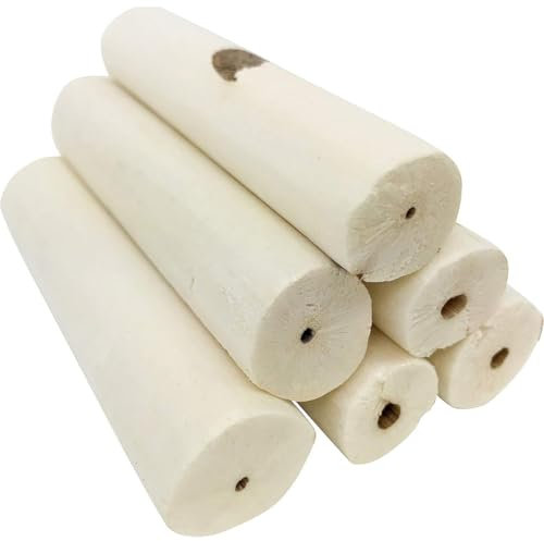 Glorlliant 10Pcs Bird Parrot Chewing Toy, 13cm Natural Edible Root Stem Sola Wood Stick Cage Foraging Shredder Toys for Birds Parrots Parroket Cockatiels Canary