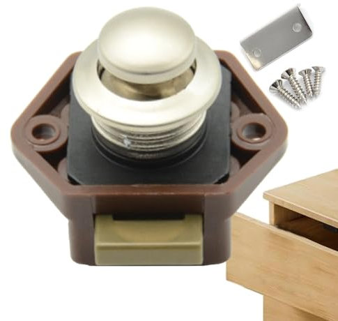 lisutupode RV-Schubladen-Druckriegel, Druckknopfriegel,Schrank-Push-to-Open-Verriegelung - RV-Fachverriegelung, Druckknopf, schlüssellose Schrankschlösser für Wohnmobile, Wohnwagen, Heimyachten