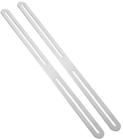 Happyyami 2piezas Placa Metálica Inoxidable Soporte Ajustable Montaje Adaptable Para Buzón y