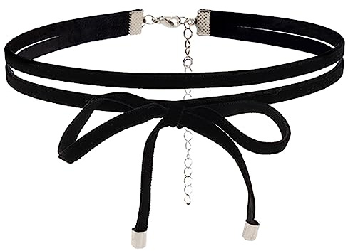 jojnsha Collana con fiocco a catena corta per il collo a catena per il collo temperamento Gioielli per clavicola Collane per donne ragazze