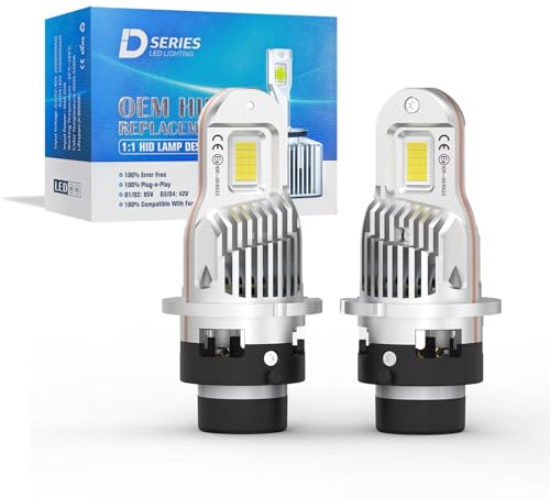 NUROTA D2S Xenon Brenner 12V 40W – Xenon D2S Scheinwerferlampe 6500K Weiß – Anti-UV mit Zulassung– Ersatz Lampen für Abblendlicht & Fernlicht – 2 Stück