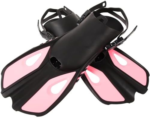 Healeved Aletas para Natación Ajustables de Goma para Adultos Talla L/XL Color Rosa Equipo de Entrenamiento para Snorkel y Buceo Accesorio Esencial para Natación y Práctica Acuática