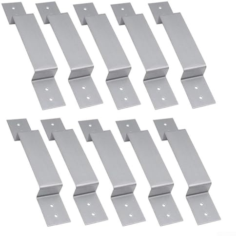 Lot de 10 supports de sécurité pour poteaux de clôture de 100 mm, design anti-cliquetis, en acier galvanisé, compatibles avec les poteaux de clôture en béton et en bois