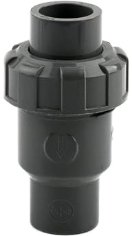 Clapet anti-retour à bille UPVC – Tailles 20 mm, 25 mm, 32 mm, 40 mm, 50 mm – Connecteur de tuyau en PVC – Résistant aux UV-1 pièce(Gray,ID32mm)
