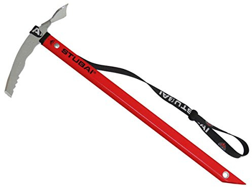 Stubai 900159 Piccozza, Unisex – Adulto, Nero/Rosso, 59 cm