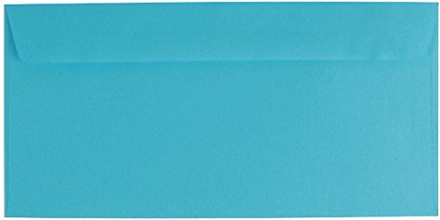 100 farbige Briefumschläge / Din lang / Farbe: blau
