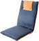 bonVIVO Sillón Lectura y Relax – Silla Cama de Suelo Plegable con Respaldo Reclinable – Silla Meditación, Yoga, Gaming, TV y Lectura – Sofá Bajo Portátil y Acolchado Azul