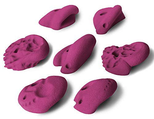 ALPIDEX 7 Presas De Escalada XL | Presas con Asas | Presas Extragrandes | Varias Formas Colores | Piedras Escalada | Bloques Escalada - Color:Violeta Viva