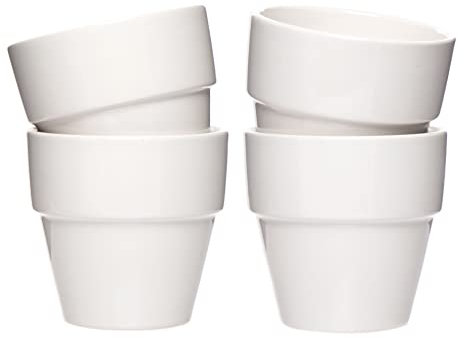 Baker Ross EK162 Mini Porcelain Flowerpots (Pack Of 6) For Kids To Decorate,7 x 7 centimeters