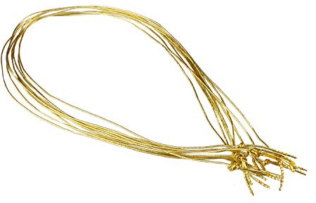 200x Schmuckgummiband metallic Gold für Doppelkarten in Din A5 und Din Lang für Einladungen, Kirchenhefte, Menükarten, Broschuren, Liederhefte