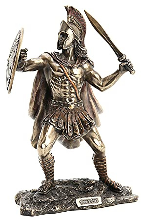 Veronese Design Theseus griechischer Held von Athen, kaltgegossenes Kunstharz, 20,6 cm hoch | Kaltgegossenes Polyresin, handbemalte Akzente, aufwendig geformte Details, 14,61 cm lang x 8,9 cm tief