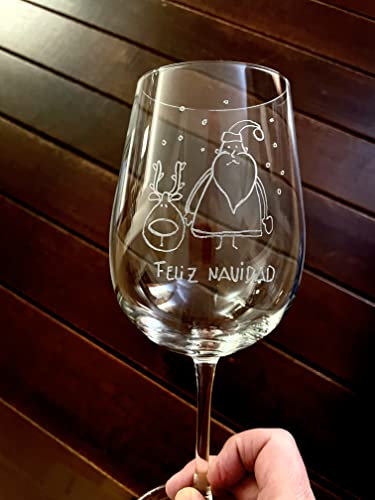 Copa de Vino personalizada grabada a mano