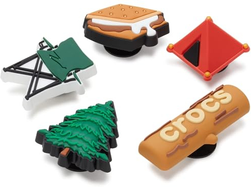 Crocs 5-pack Nature Jibbitz Shoe Charms, Encantos para zapatos, Unisex adulto, Gone Camping, Talla única