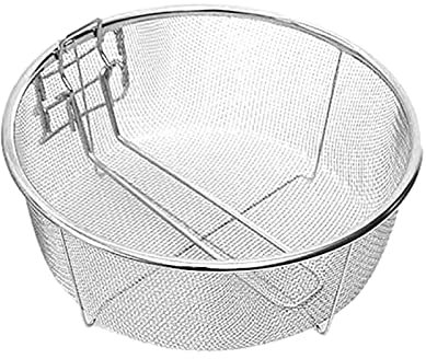 Leling Deep Fry Basket - Stainless Steel Ultrafine Mesh Oil Skimmer & French Fries Serving Basket