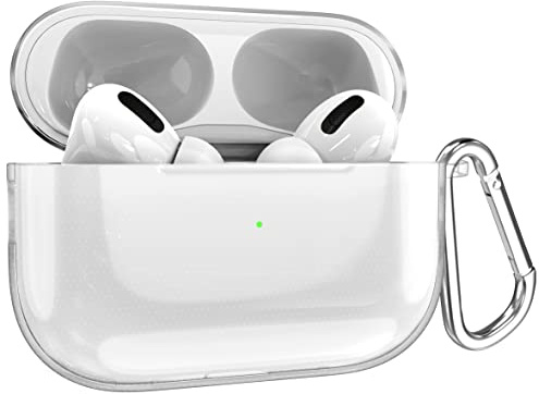 MyGadget Silikon Hülle kompatibel mit Apple AirPods Pro 1. Generation - Schutzhülle [Qi kompatibel] Etui Soft Silikonhülle Case Tasche Transparent