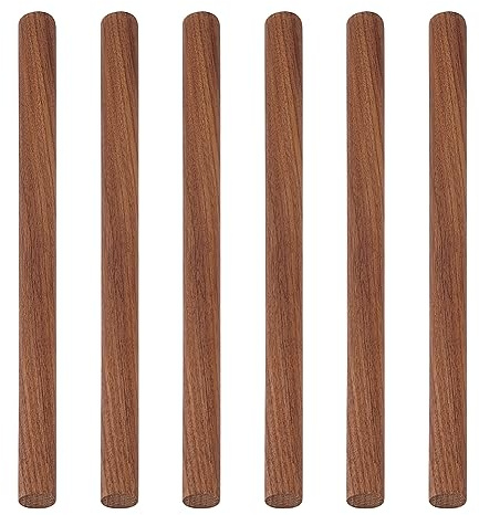 BENECREAT 6 Stück 30 cm X 18 mm Walnuss-Dübelstangenstäbe, Unlackierte Runde Holz-Bastelstäbe Für Bastelarbeiten Oder DIY-Flechtteppiche