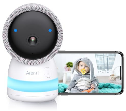 ARENTI 2K/3MP Babyphone mit Kamera, PTZ Kamera Innen 355°, IR Nachtsicht, Zwei-Wege-Audio, Nachtlicht, unterstützt Mobile App Steuerung