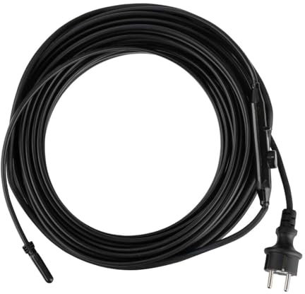 WARMON Selbstregulierendes SPC PRO Frostschutz-Heizkabel für Rohren und Leitungen mit Bimetall-Thermostat und Shuko-Stecker, LÄNGE:8 m