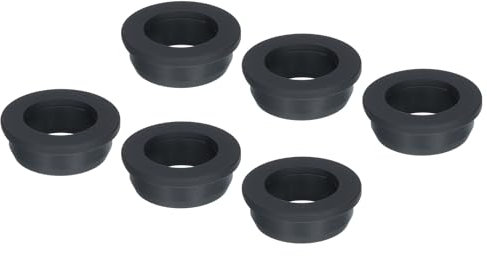 sourcing map 6Pcs T Type Rubber Grommet Mount Dia 39.3mm (44x28x15mm) Seal Protection Flexible Hole Plugs for Cable Pipe Black