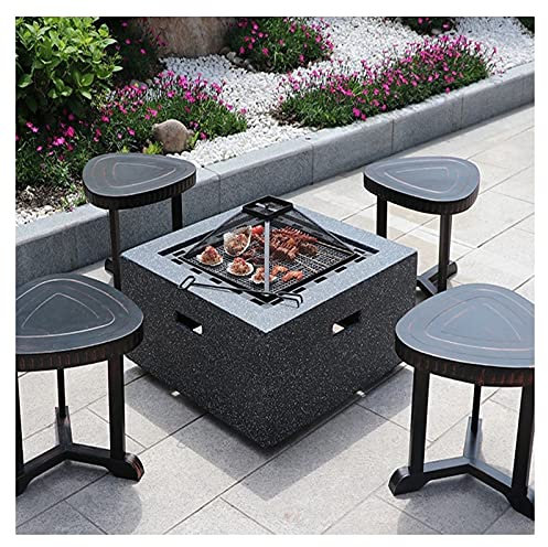 NOALED Foyers de Jardin extérieur, Foyer à Bois, Barbecue, Table de Barbecue, Patio, pelouse, Jardin, cheminée extérieure, brasero à Bois, 71 cm/28
