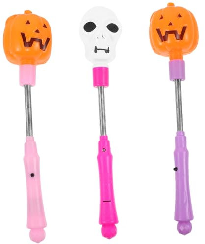 Alasum 9 STK Kürbis Leuchtstab Halloween-Leuchtstab Halloween-Ornamente Halloween-Dekorationen Halloween Beleuchtung Halloween Dekoration leuchtstäbe Geister Leuchtstab Chocolate