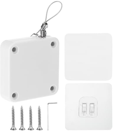 sourcing map Chiudiporta scorrevole automatico senza punzonatura, 1500 g, multifunzione, con sensore di tempesta, chiudiporta con coulisse in acciaio, per camera da letto, bagno, studio, stanza da