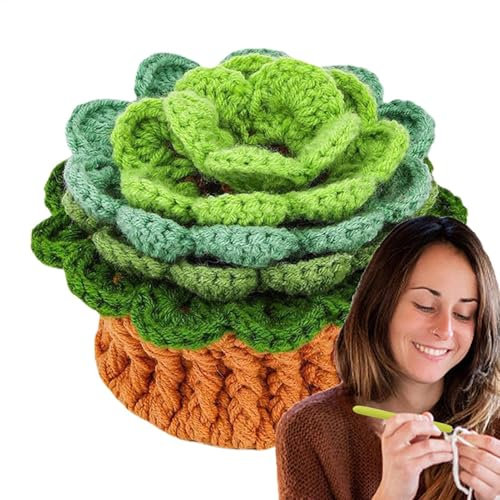 Häkeluntersetzer, niedliche Tassen-Untersetzer, Blumentopf-Untersetzer, Häkeluntersetzer-Set, Anfänger-Häkelset, Häkel-Cup-Matten, niedliche Häkel-Tassen-Untersetzer-Set mit 6 Stück für Anfänger