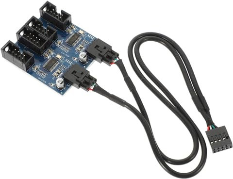 UKCOCO Usb Hub Converter to Double Adapter for Motherboard Multi Plug Usb Extension Hub Splitter