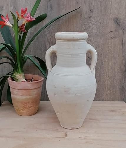 B-Ware ! Amphore ca. 40 cm hoch mit 2 Henkel aus Terracotta Terrakotta Vase Liegeamphore Blumentopf Pflanzgefäß Pflanzamphore