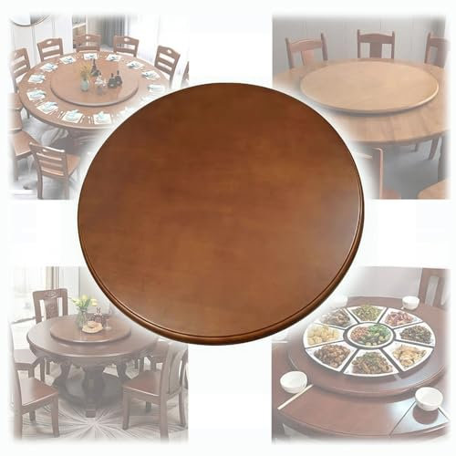Generisch Lazy Susan-Drehteller, großer Drehteller aus Holz, rund, Lazy Susan-Tablett für Esstisch, 24 Zoll/30 Zoll/40 Zoll drehbares Serviertablett, 360° schwenkbare Servierplatte, Küchenmö