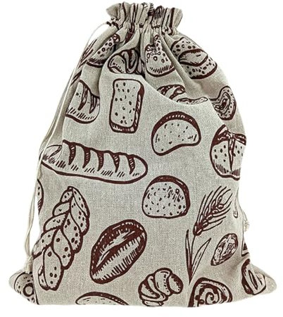 Sacs à pain robustes en coton bio en lin et cire d'abeille portables pour pains et sandwichs faits maison Solution de rangement de cuisine