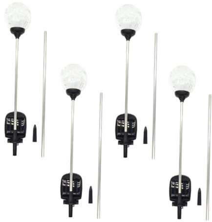 DECOMELODY 4piezas Lámpara De Carretera Solar Luces De Paisaje Decoración Exterior Resistente Al Agua Para Patios Jardines