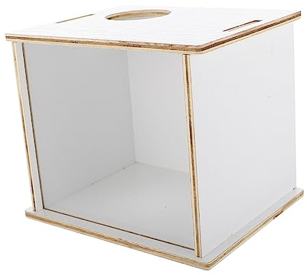Milisten Holzbadewanne für Hamster und Chinchillas Sandbadekästchen mit Glatten Kanten Multifunktionales Spiel und Ruheplatz für Kleintiere