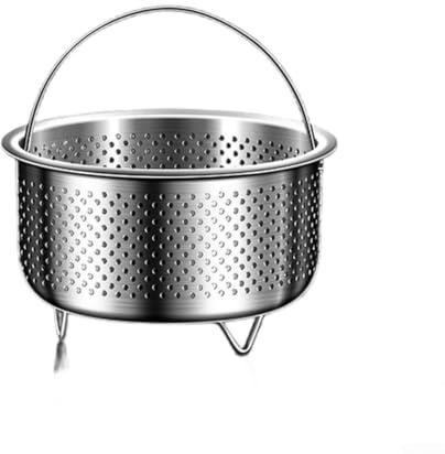 Panier vapeur à légumes en acier inoxydable avec poignée et pieds de support, insert de 13,3 cm et 15 cm pour casserole, poêle ou cuisinière, multi-usage pour la cuisson du riz, des œufs, de la viande
