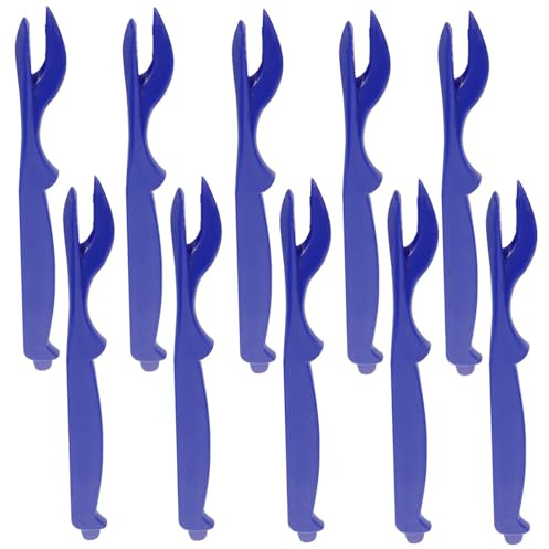 Balacoo Set 10 Pezzi Utensili per Gambe di Granchio in Plastica Blu, Riutilizzabili e Sicuri per Aprire Gusci di Crostacei, Accessori per Frutti di Mare in Cucina