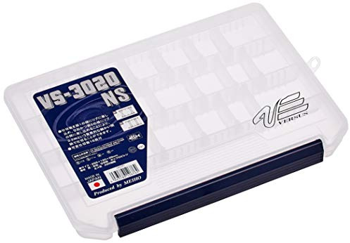 Meiho VS-3020 NS trasparente 25,5 x 19 x 2,8 cm – Scatola per esche artificiali per frecce, spinner & pesci di gomma, scatola per esche artificiali