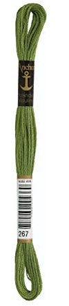 Anchor Six Strand Broderi Floss 8,75 yards-avokado medium 12 per låda