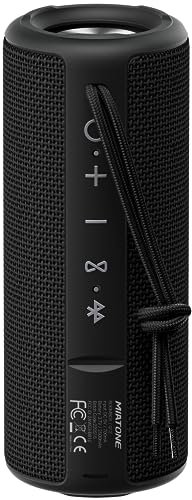 MIATONE Boombox Enceinte Bluetooth portable d'extérieur étanche sans fil Noir