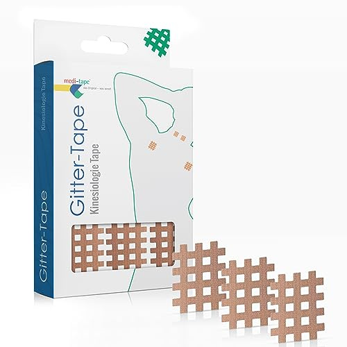 Medi-Tape Gittertape Typ A – 160 Stück Gitterpflaster, Hochwertiges Akupunkturpflaster - Cross Tape Schmerzpunkte oder als Narbenpflaster, Selbstklebend und vielseitig einsetzbar