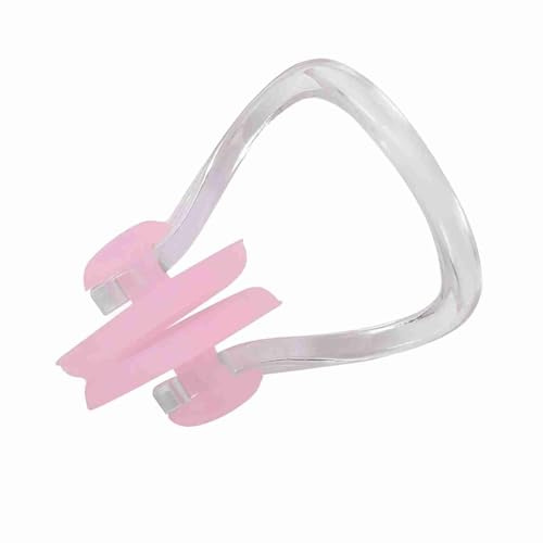 Demeras Simning näsklämma träning näsklämma mjuk silikon näsplugg vuxna barn vattentät kiselgel näsplugg skydd för simning 2 st/låda (rosa), S