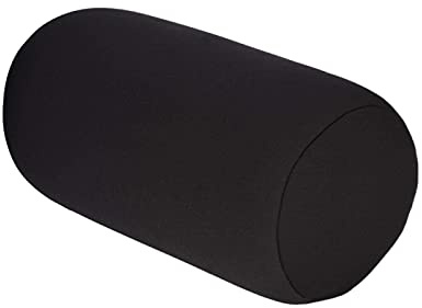 Omabeta Microbead Pillow, 12 6inch Pillows for Adults, Beanie Pillow Mini Microbead Back Cushion Roll Throw Pillow Travel Home Sleep Neck Support with Soft Tiny Micro Beads(Black)