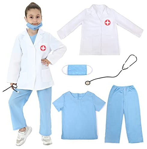 Sincere Party Barn Unisex Doktor Rollspel Kostym Doktor Fancy Dress Up Lekset Stil D 5-7år...