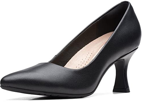 Clarks Damen Kataleyna Gem Pumps, Schwarz Leder, 44 EU
