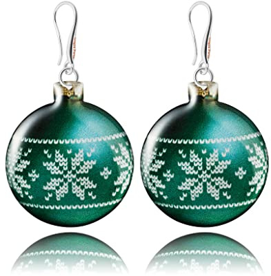 Niedlich Silvester Kollektion Ohrringe Hängend Schmuck für Damen (Stil 12 - Ball Grün Silber)