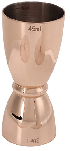 Alvinlite Double Cocktail Jigger Shot Measure Edelstahl Jigger hochglanzpoliert Alkohol Messbecher Bar Werkzeug für Bartending 30-45ml(Kupfer)
