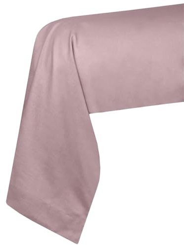 STOF - Kissenbezug für Nackenrolle, Größe 45 x 185 cm, 100% Baumwolle, Öko-Tex Zertifiziert, hervorragende Qualität, Farbe Altrosa, Modell Eden, Bettwäsche für Zuhause, weich und bequem, Unisex