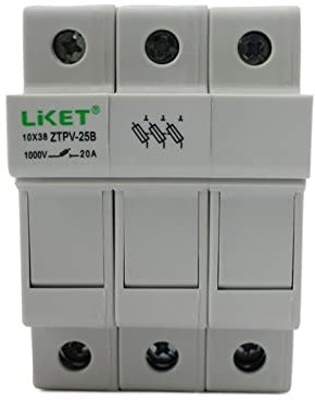 5 Stück Großhandel DC1000V 20A 3-poliger DIN-Schienen-Sicherungshalter for Sonnenschutz