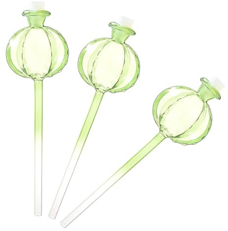 YOUNAFEN 3 pezzi di vetro per piante auto-innaffianti bulbo automatico irrigazione fioriera inserto pianta in vaso melograni irrigazione globi dispositivo interno esterno